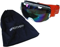 Lyžařské brýle s velkým zorníkem BROTHER B298  - bílé