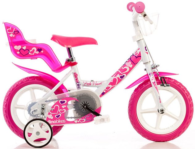 Dětské kolo Dino Bikes bílo-růžové 12"