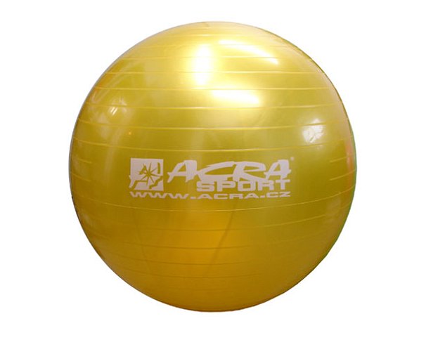 Gymnastický míč 650mm žlutý S3215