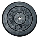 Litinový kotouč (závaží) na činky 20kg Litinový kotouč (závaží) na činky 20kg