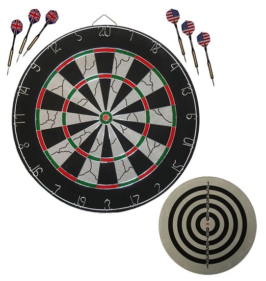 Terč na šipky 45 cm kovový rám 51805