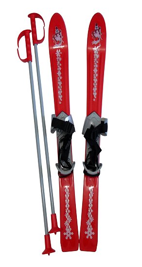 Dětské lyže 90 cm červené