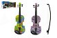 Housle/Viola plast 40cm na baterie se zvukem se světlem asst 3 barvy v krabici