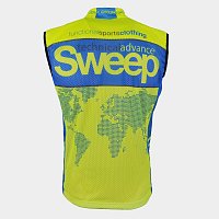 Cyklistická vesta SWEEP NoWind CYKLO-V004 žlutá fluo XXXL