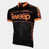 Cyklistický dres CLASIC CYKLO D010A černo/oranžový fluo vel. 3XL