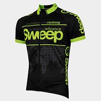 Cyklistický dres CLASIC CYKLO-D010A černo/zelený fluo