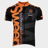 Cyklistický dres SWEEP CLASIC černo/oranžový fluo