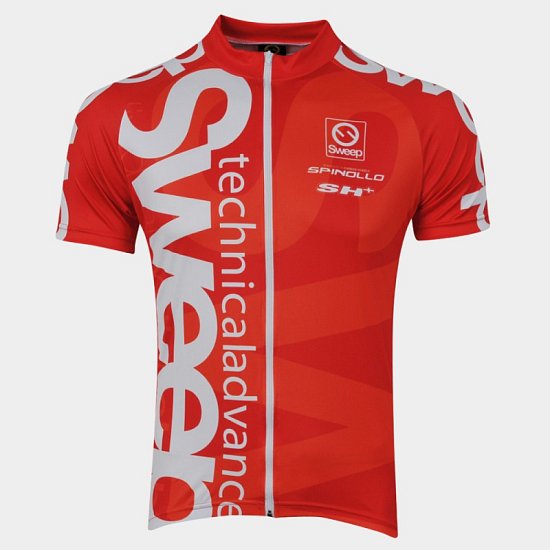 Cyklistický dres SWEEP CLASIC červeno/bílý