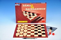 Hra Dáma a Backgammon společenská hra v krabici