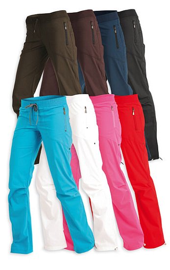 Kalhoty dámské dlouhé bokové prodloužené - černé - XL