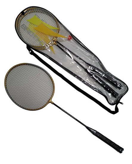 Badmintonová sada 2 rakety + košíček + pouzdro