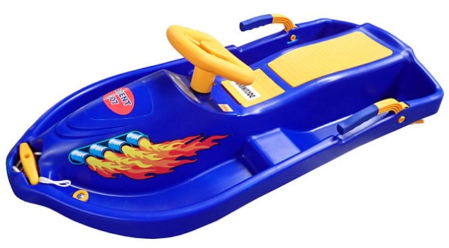 Boby s volantem Snowboat - modrý