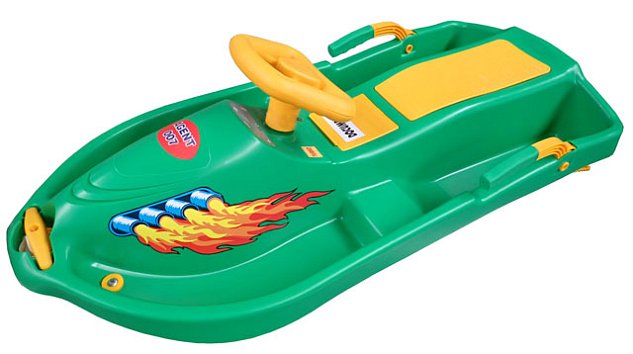 Boby s volantem Snowboat - zelený