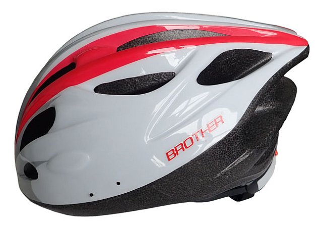 Cyklistická helma bílo-červená M/L