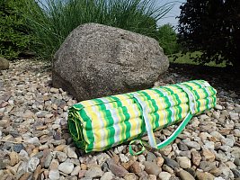 Lehátko plážové rolovací zelené 170 x 55 x 1,5 cm