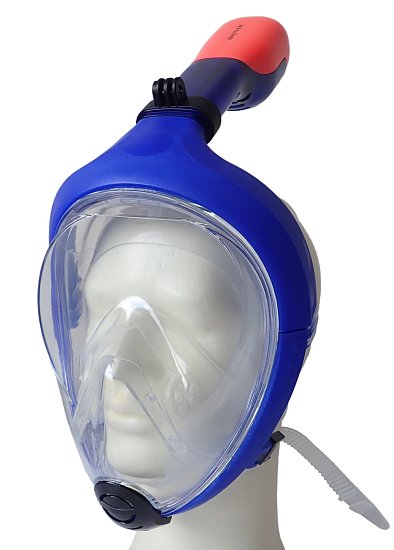 Celoobličejová potápěčská maska se šnorchlem velikost L modrá