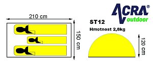 Turistický stan pro 2osoby ST12