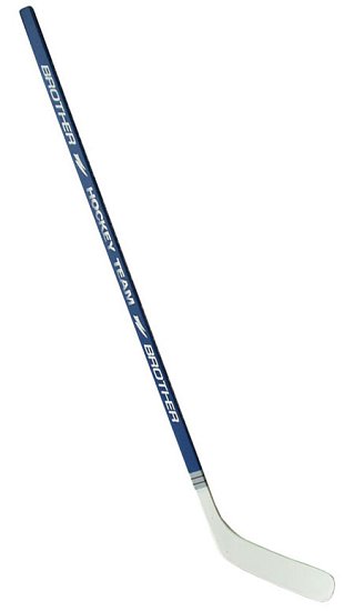 Hokejka plastová s dýhou 147cm - pravá - modrá
