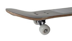 Skateboard závodní s protismykem bílý 78 x 20 cm S3-B