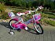 Dino bikes 166 RSN FAIRY Bílá, růžový potisk 16"