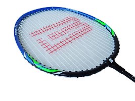 Badmintonová pálka ALU s pouzdrem modrozelenočerná G316A