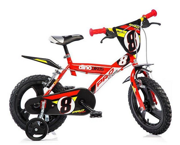 Dětské kolo Dino 143 červené 14"
