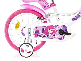 Dětské kolo Dino bikes FAIRY Bílo-růžový potisk 16"