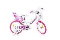 Dětské kolo Dino bikes FAIRY Bílo-růžový potisk 16"