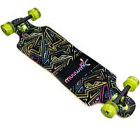 Muuwmi Longboard Compact ABEC 7 NEON se svítícími kolečky