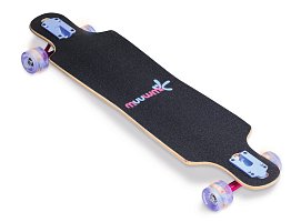 Muuwmi Longboard Compact ABEC 7 SPACE, se svítícími kolečky
