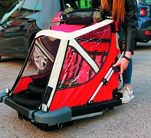 BELLELLI B-TRAVEL Dětský vozík za kolo, červený
