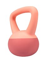 ACRA Soft PVC Kettlebell 1 kg, růžový