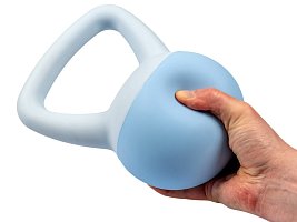 ACRA Soft PVC Kettlebell 3 kg, modrý