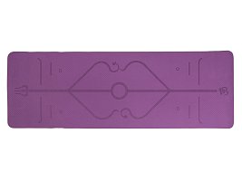 ACRA YOGA MAT fialová, s pozičními liniemi