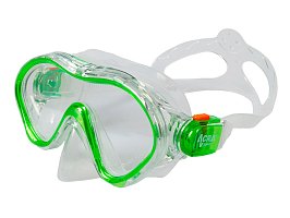 Šnorchlovací set 2 v 1, DĚTSKÝ, ZELENÝ, obsahuje masku a šnorchl