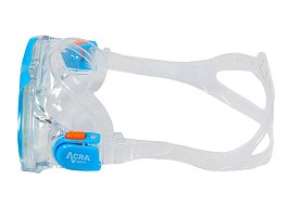 Šnorchlovací set 3 v 1, DĚTSKÝ, MODRÝ, obsahuje masku, ploutve a šnorchl