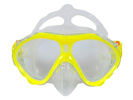Šnorchlovací set 3 v 1, DĚTSKÝ, ŽLUTÝ, obsahuje masku, ploutve a šnorchl
