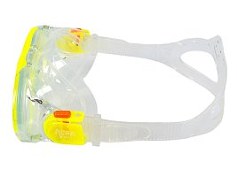 Šnorchlovací set 3 v 1, DĚTSKÝ, ŽLUTÝ, obsahuje masku, ploutve a šnorchl