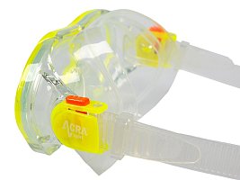 Šnorchlovací set 3 v 1, DĚTSKÝ, ŽLUTÝ, obsahuje masku, ploutve a šnorchl