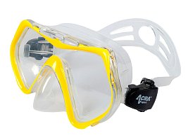 Šnorchlovací set 3 v 1, ŹLUTÝ, L/XL, ploutve 42-47