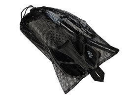 Šnorchlovací set 3 v 1, ČERNÝ/TRANSPARENTNÍ, S/M, ploutve 36-41
