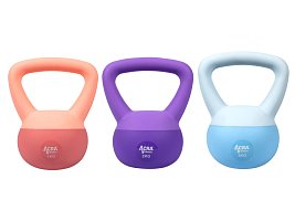 ACRA Soft PVC Kettlebell 3 kg, modrý