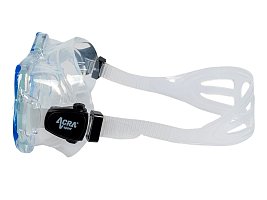 Šnorchlovací set 3 v 1, MODRÝ/TRANSPARENTNÍ, L/XL ploutve 42-47