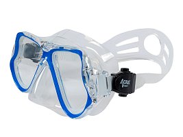 Šnorchlovací set 3 v 1, MODRÝ/TRANSPARENTNÍ, L/XL ploutve 42-47