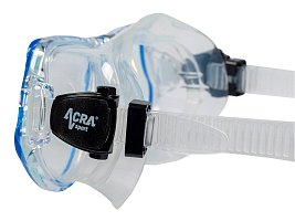 Šnorchlovací set 3 v 1, MODRÝ/TRANSPARENTNÍ, L/XL ploutve 42-47