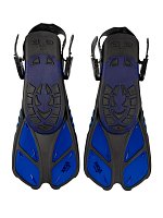 Šnorchlovací set 3 v 1, MODRÝ/TRANSPARENTNÍ, L/XL ploutve 42-47