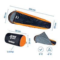 Acra mumiový spací pytel Lonber 230 cm