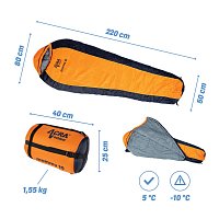 Acra spací pytel Mummy 10 - 220 cm