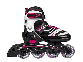 Muuwmi nastavitelné dětské inline brusle, růžové