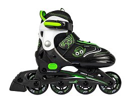 Muuwmi nastavitelné dětské inline brusle, zelené